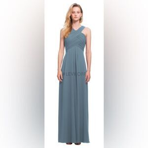 Bill levkoff Chic Blue Maxi Dress gown size 8 EUC